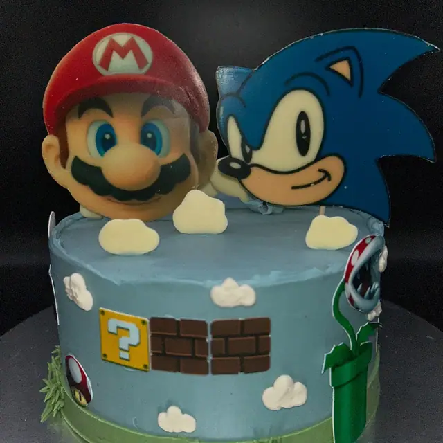 Tarta de Mario y Sonic